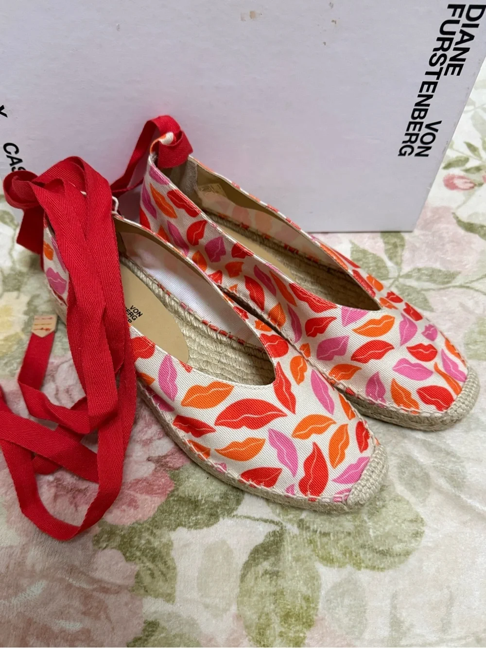 DIANE VON FURSTENBERG X CASTAÑER Lace Up Espadrilles
